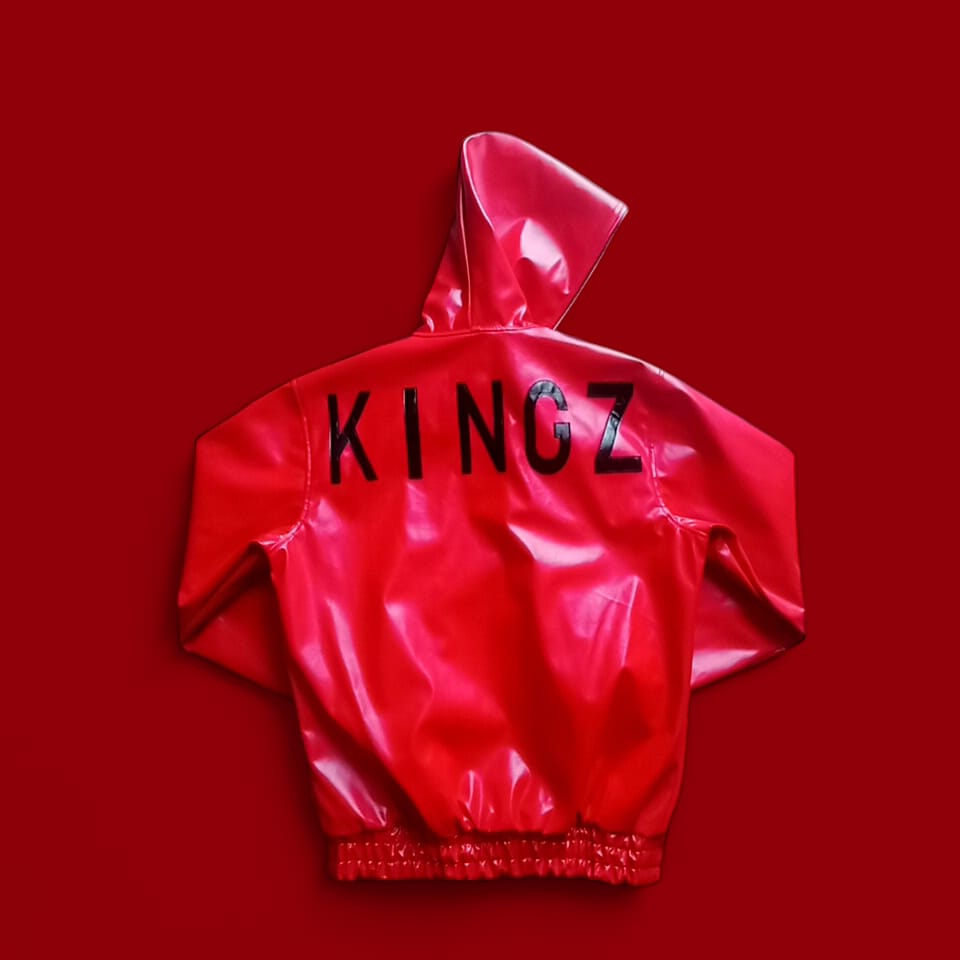 Royal Blood Kingz Red Leather Hoodie