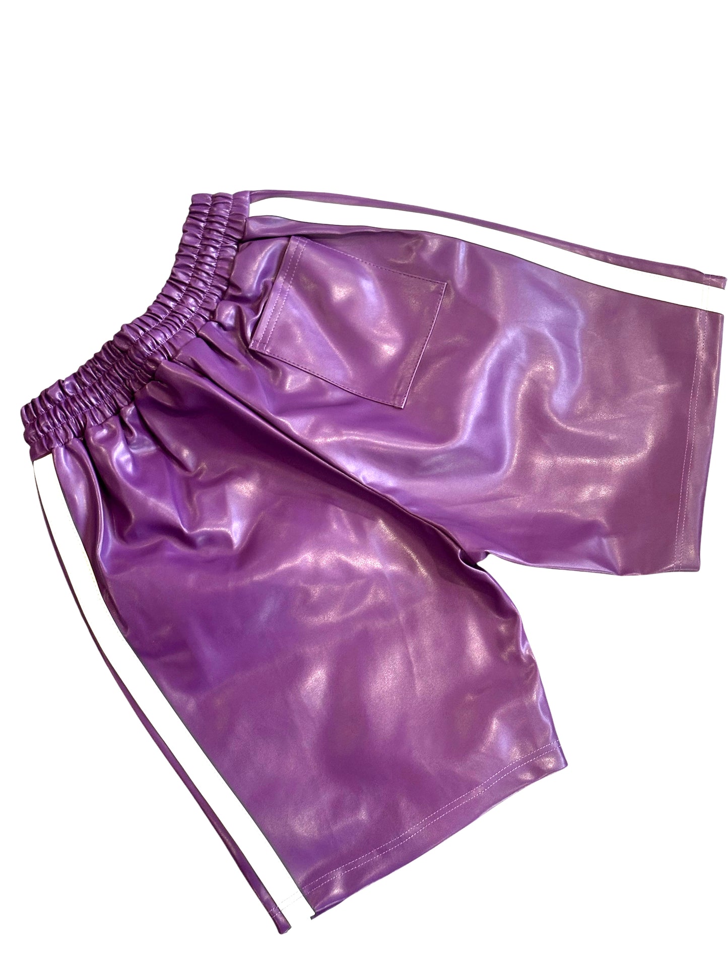 Leather Lavender Shorts