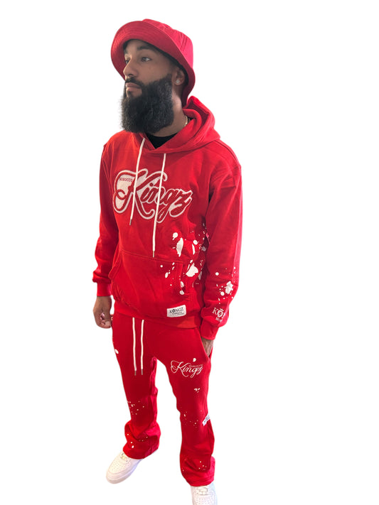 Apple Red Kingz Morocco Polka Dots Hoodie