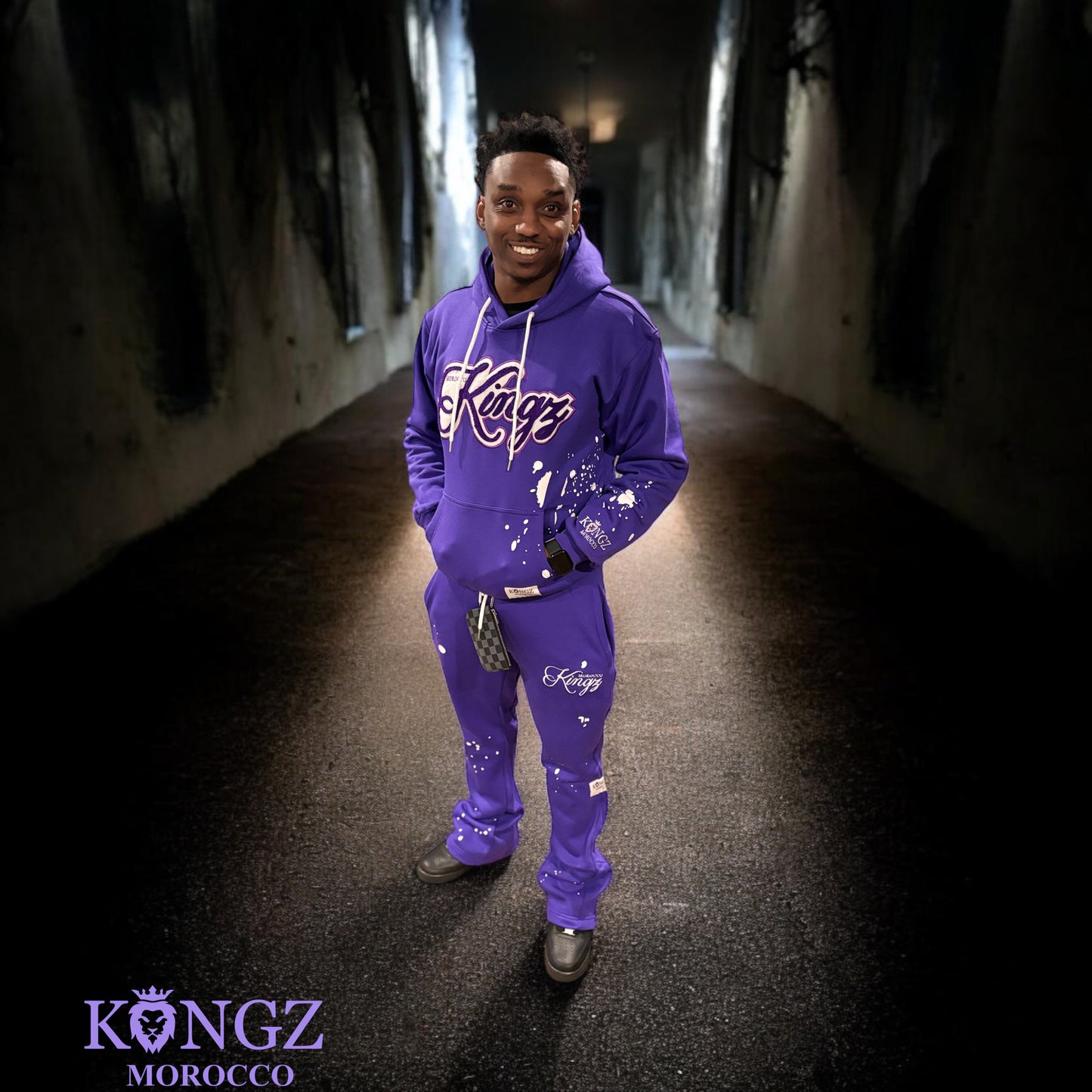 Kingz Crushed Grape Polka Dots Hoodie